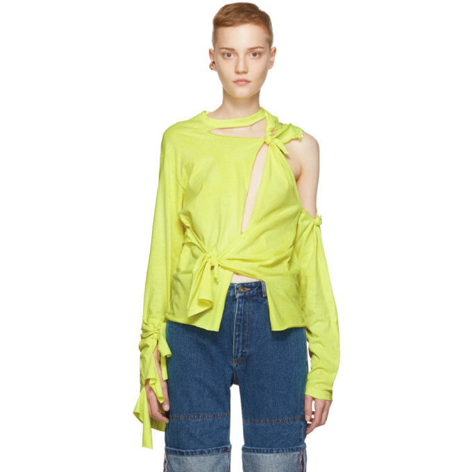 Ottolinger Yellow Long Sleeve Knotted T-Shirt Ottolinger