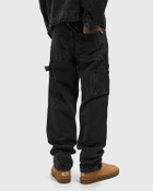 PATTA Double Knee Cartoon Denim Pants Black Mens Jeans