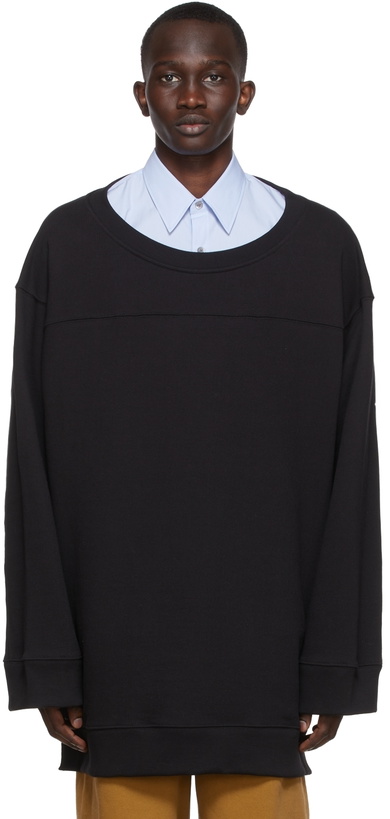 Photo: Dries Van Noten Black French Terry Sweatshirt