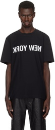 Helmut Lang Black 'New York' Seatbelt T-shirt