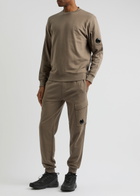 C.P. Company Lens Cotton Sweatpants Taupe