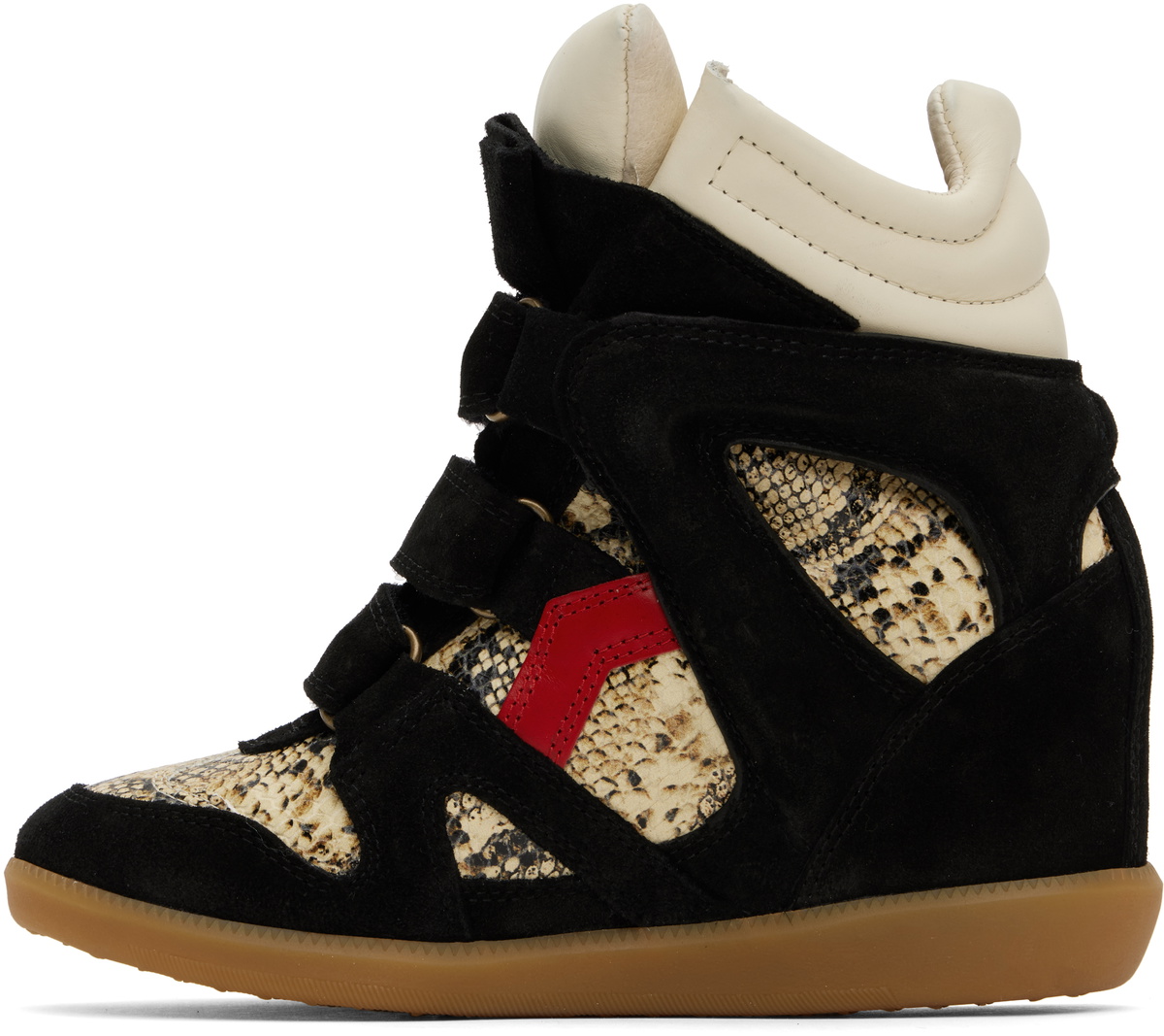 Isabel Marant Black & Beige Bekett Sneakers