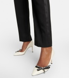 Jimmy Choo - Romy 85 bow-embellished leather pumps