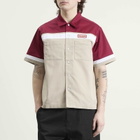 ICECREAM Men's Parlor Work Shirt in Beige/Red