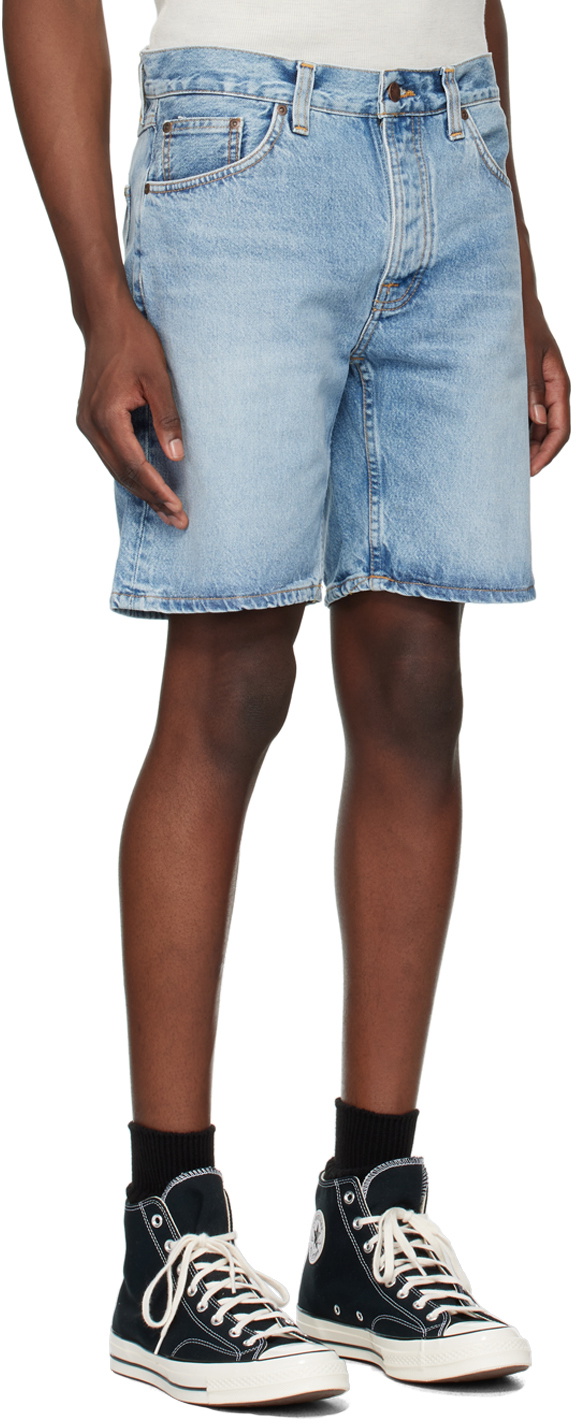 Nudie Jeans Blue Seth Denim Shorts