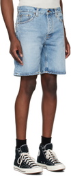 Nudie Jeans Blue Seth Denim Shorts