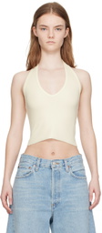 ÉTERNE Off-White Halter Tank Top