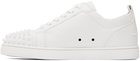 Christian Louboutin White Louis Junior Spikes Sneakers