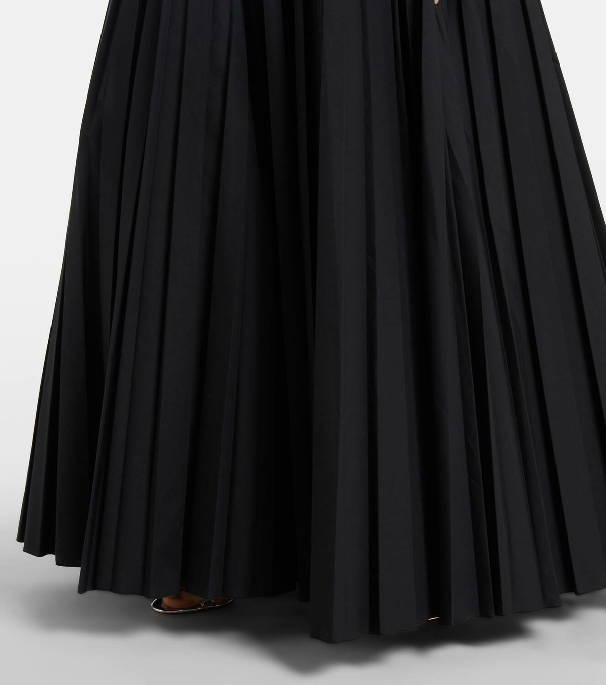 Giambattista Valli Ruched pleated cotton gown