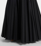 Giambattista Valli Ruched pleated cotton gown