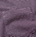 Massimo Alba - Striped Cotton and Linen-Blend Polo Shirt - Purple