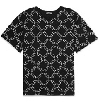 Valentino - Logo-Print Cotton-Jersey T-Shirt - Black