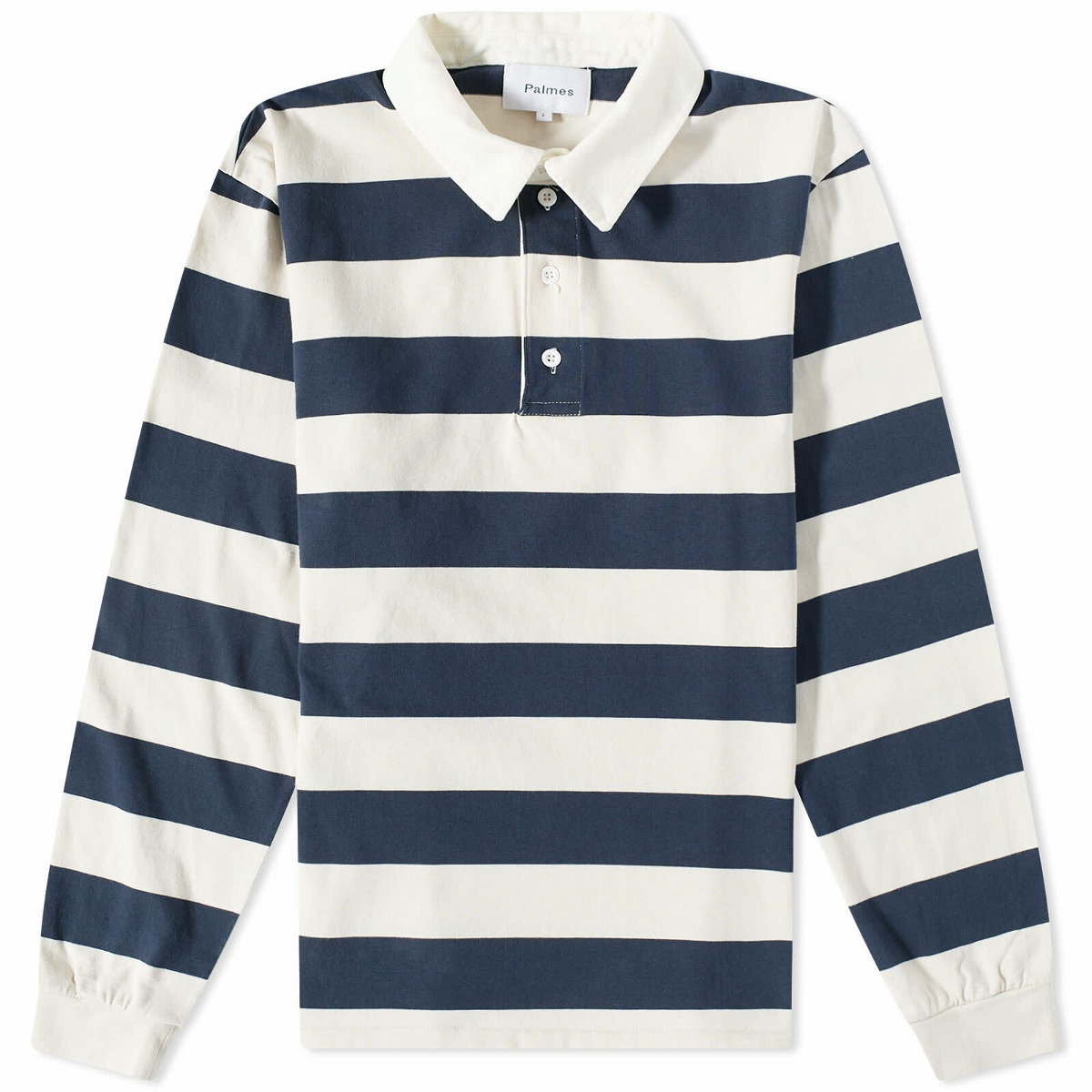 Photo: Palmes Men's Colt Rugby Shirt in Navy/White