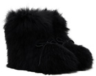 We11done Black Fur Moccasin Boots