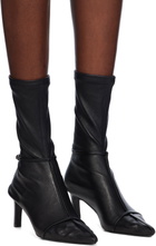 Jil Sander Black Stretch Leaf Nappa Boots