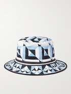 DOLCE & GABBANA - Printed Cotton-Blend Bucket Hat - Blue