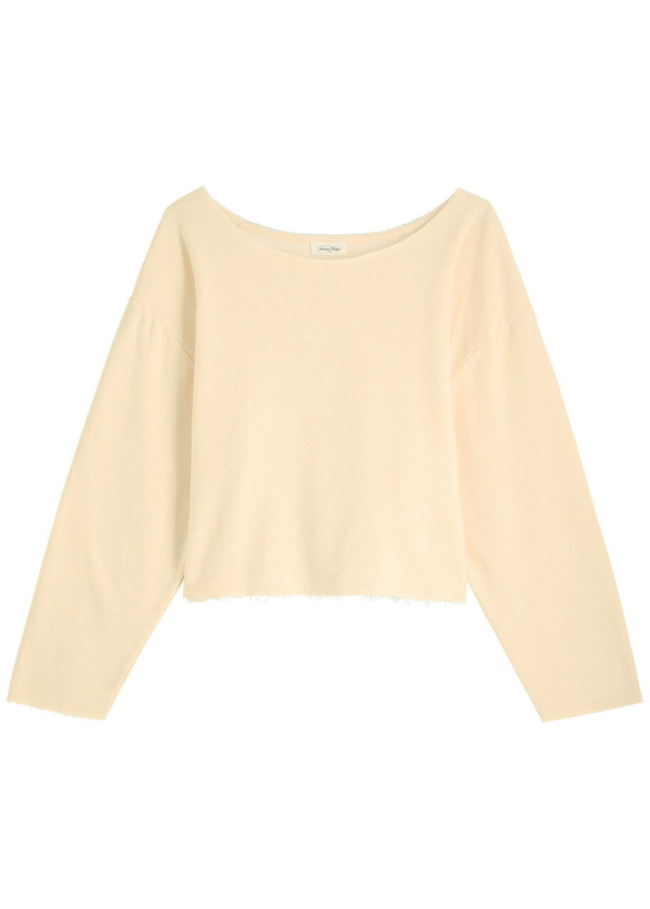 Photo: American Vintage Ofybow Cotton-blend Sweatshirt Cream