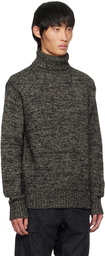 RRL Black & White Marled Turtleneck