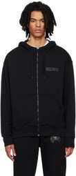 Moschino Black Rubberized Hoodie