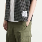 Neighborhood Men's BW Check Short Sleeve Shirt in Black