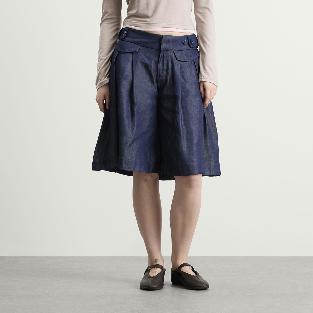 Peachy Den Women's Estelle Culottes in Denim