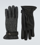 Maison Margiela - Herringbone and leather gloves