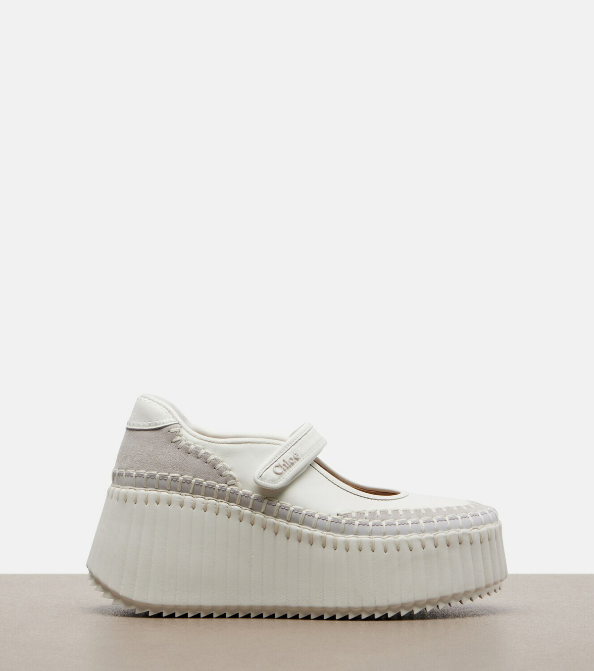 Chloé Nama leather platform sneakers