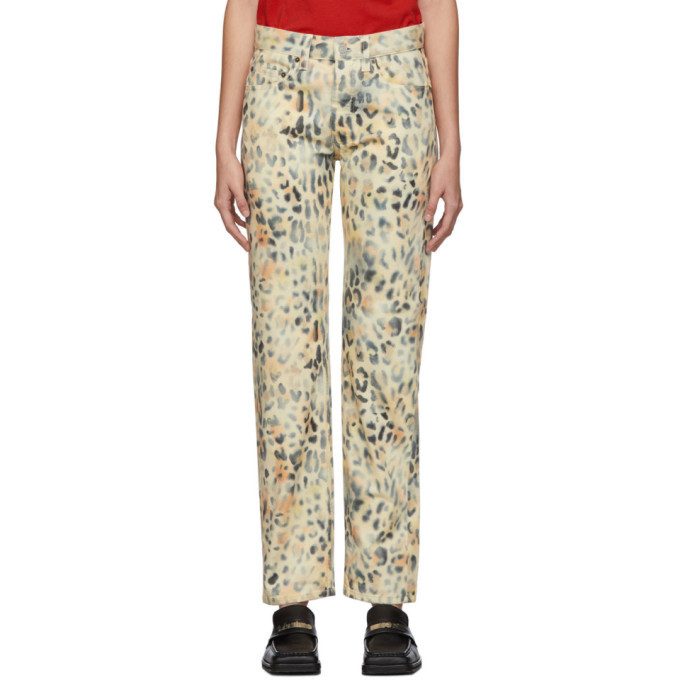 NAPA by Martine Rose Tan Leopard Jeans Martine Rose