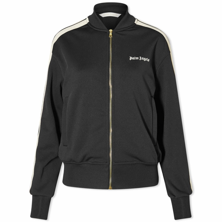 Photo: Palm Angels Women's Classic Logo Track Bomber Jacket in Black