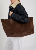 Mulberry Oversized Suede Tote bag - Chocolate - One Size