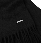 Loro Piana - Fringed Brushed-Cashmere Scarf - Men - Black