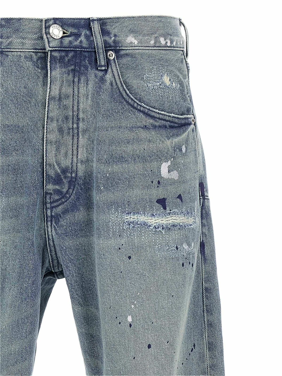 Purple Brand patch Repairs Foil Jeans