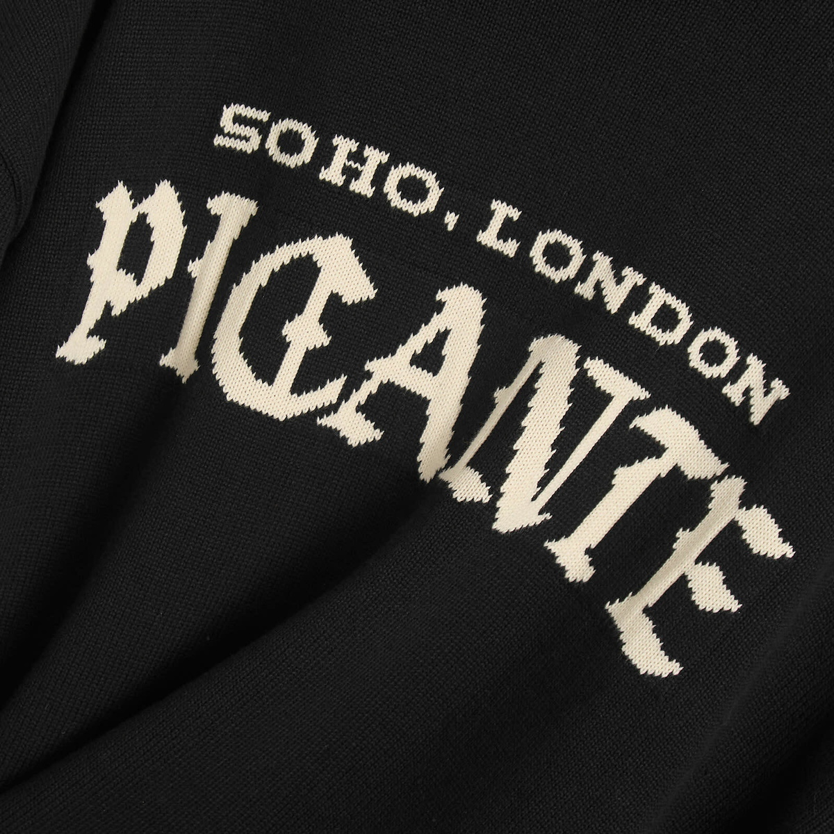 END. x PICANTE Headline Knit Sweater in Black