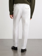 Paul Smith - Straight-Leg Cotton and Linen-Blend Twill Trousers - White