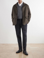 Zegna - Straight-Leg Wool, Cashmere and Silk-Blend Trousers - Gray