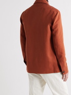 LORO PIANA - Rain System Linen and Silk-Blend Jacket - Red - S