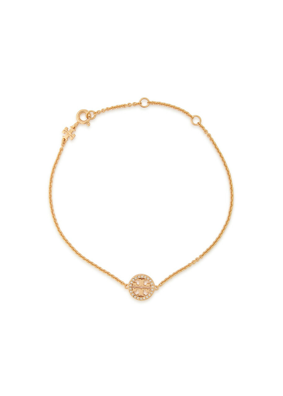Tory Burch Icon Pavé 18kt Gold-plated Bracelet - One Size