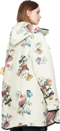 UNDERCOVER Off-White Floral Technical Coat