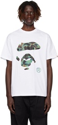 BAPE White Thermography Ape Face T-Shirt