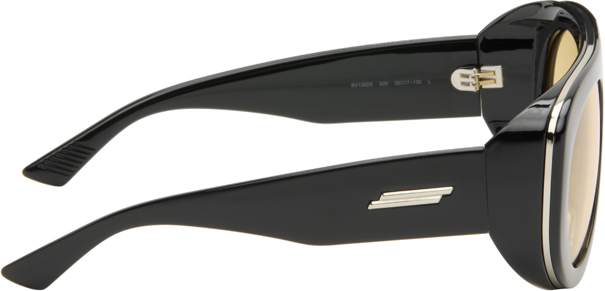 Bottega Veneta Black Osservatorio Aviator Sunglasses