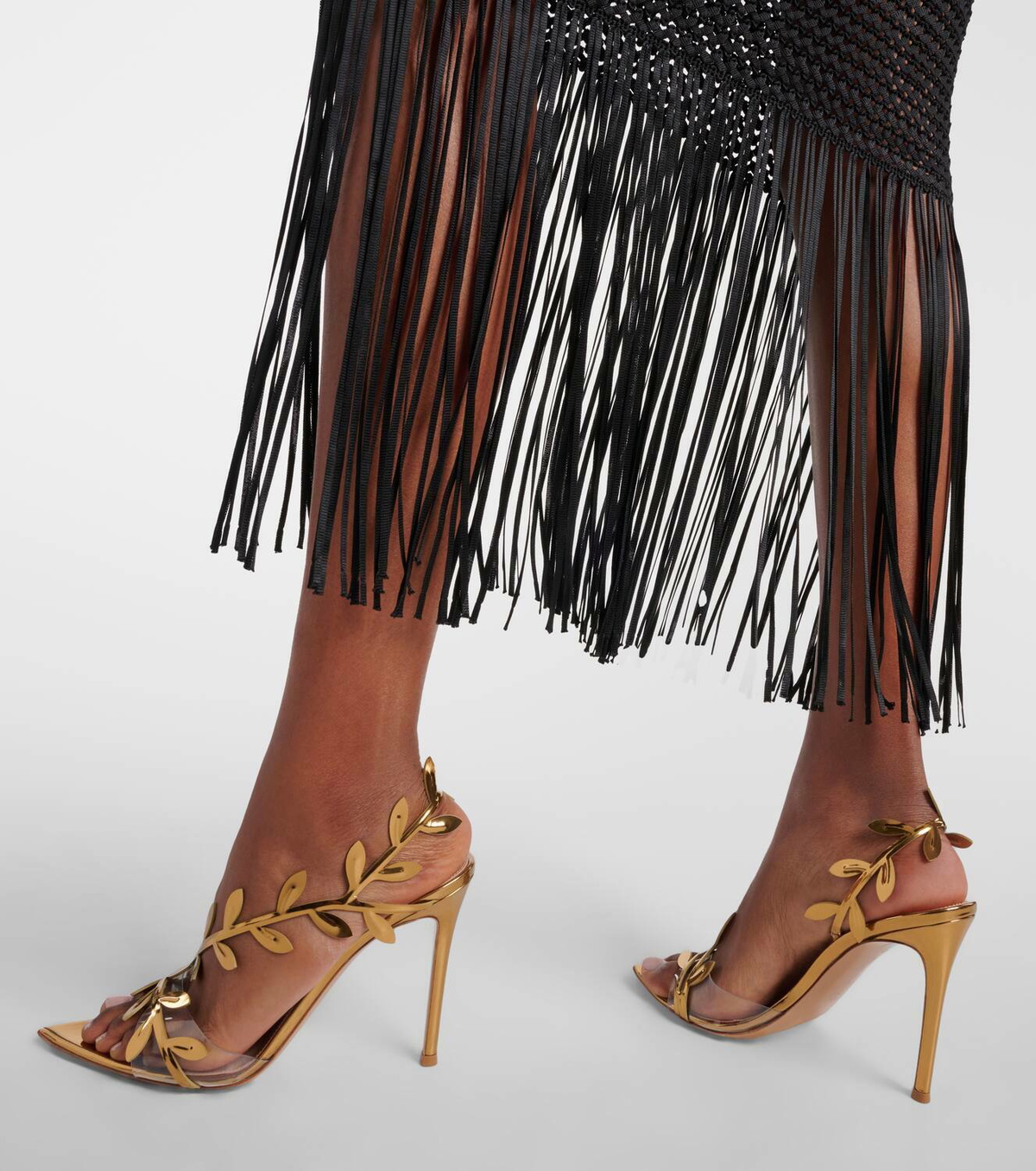【GIANVITO ROSSI】エルダ メタリックレザー エスパドリーユ Gianvito Rossi Metallic leather pumps Gianvito Rossi