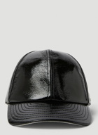 Logo Patch Vinyl Baseball Cap in Black