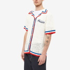 Casablanca Men's Aiiiiir Crochet Knit Shirt in White