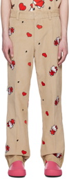 Soulland Beige Hello Kitty Edition Everet Trousers