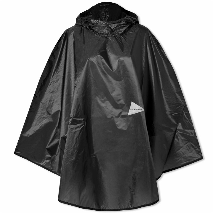 Photo: And Wander Men's Sil Poncho in Charcoal