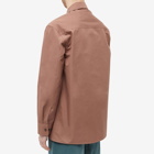 Jil Sander Men's Canvas Overshirt Jacket in Antique Rose