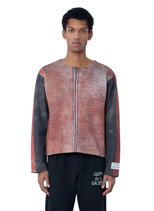 Photo: Gallery Dept. Raw-Edge Zip-Print Top