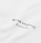 Acne Studios - Logo-Print Garment-Dyed Cotton-Jersey T-Shirt - Men - White