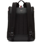 Thom Browne Black Canvas and Leather Backpack