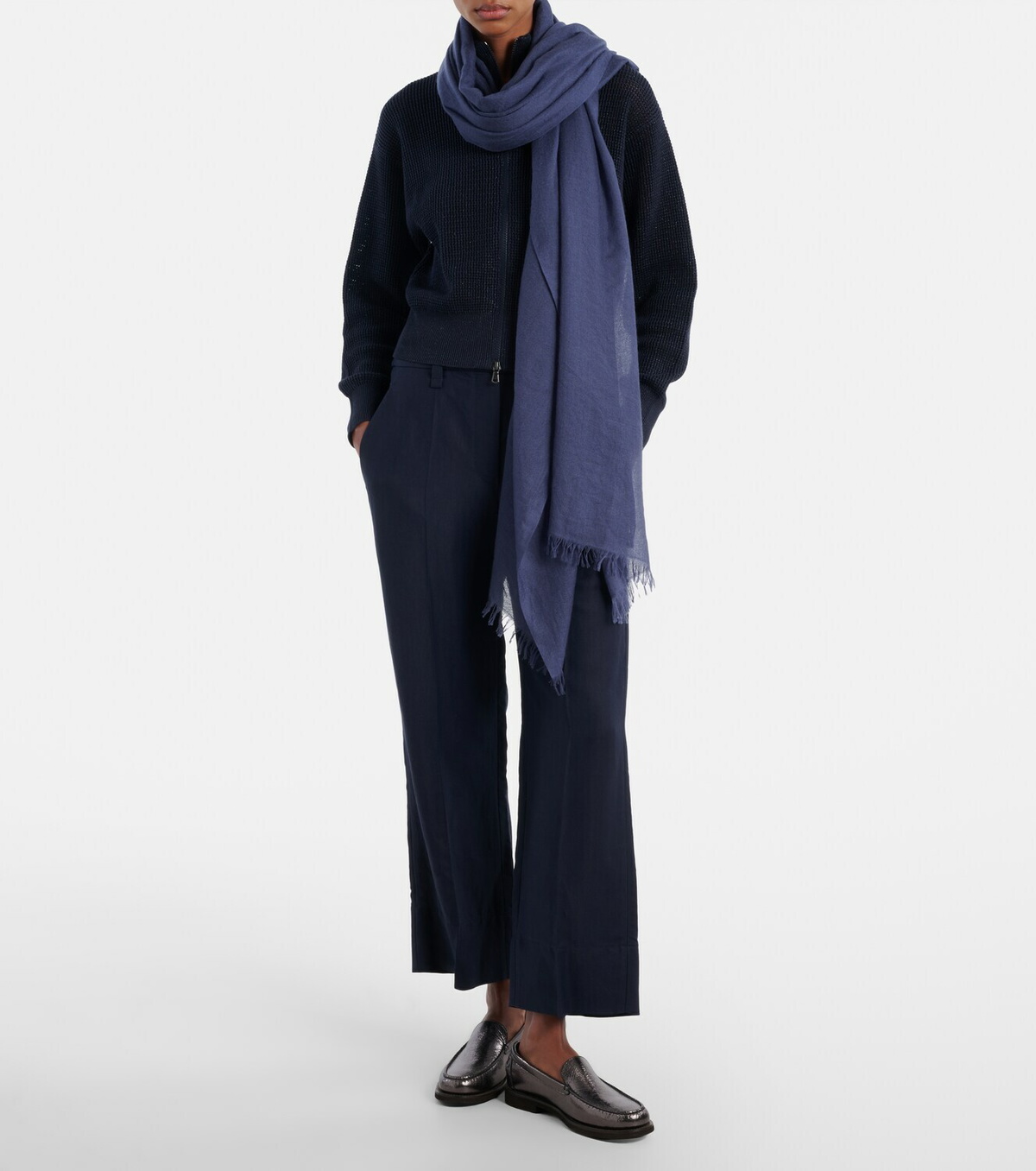 Brunello Cucinelli Cashmere and silk scarf
